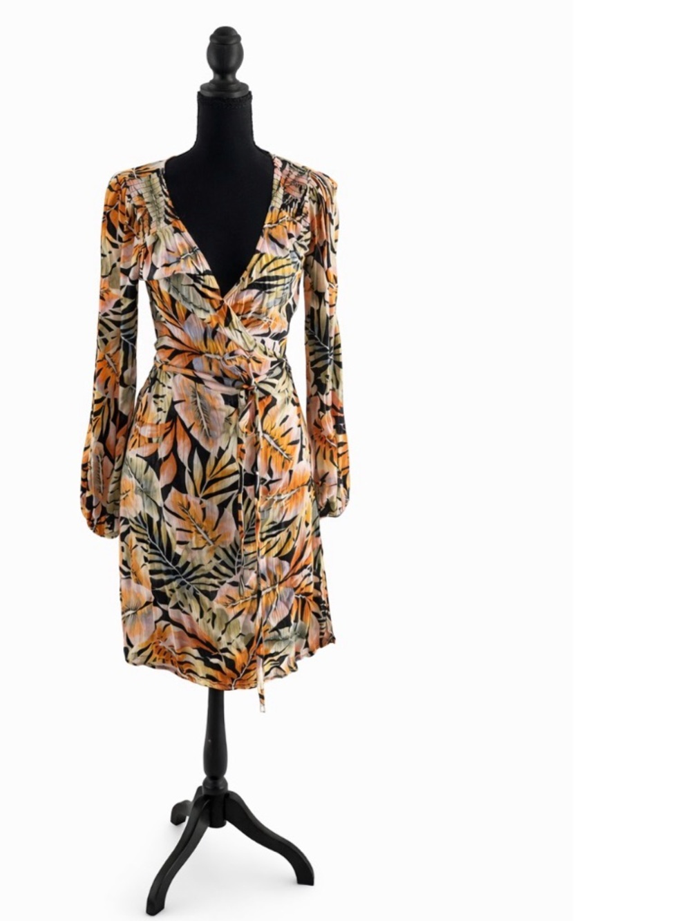 Floral Wrap Dress in Multicolor